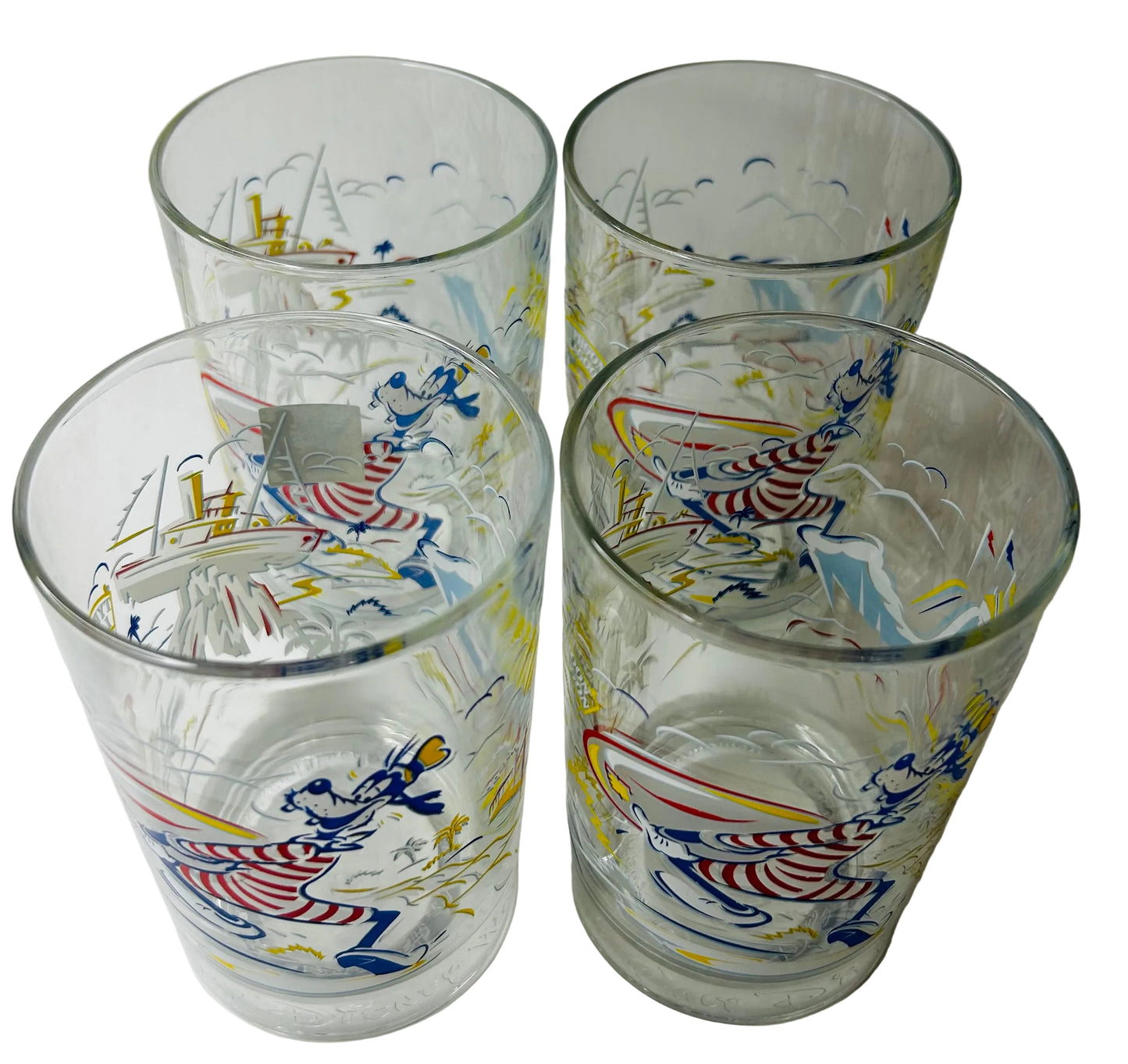 1996 Walt Disney World 25th Anniversary Cup - Goofy Set of 4
