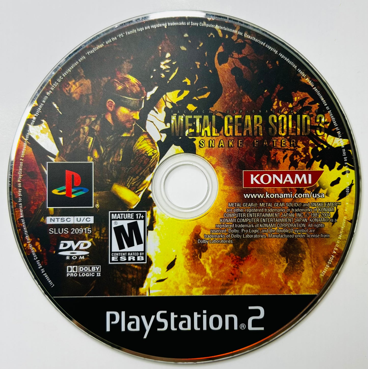 Metal Gear Solid 3: Snake Eater - PlayStation 2 PS2 - Disc Only