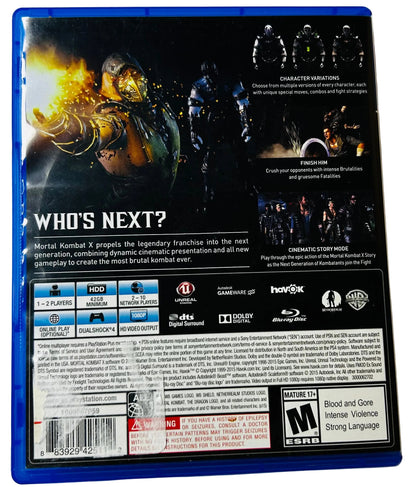Mortal Kombat X CIB - PlayStation 4 - NetherRealm Studios