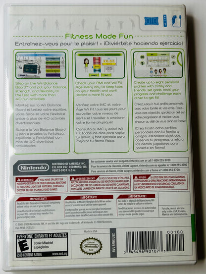 Wii Fit - Nintendo Wii (Game, Case & Manual - No Balance Board)
