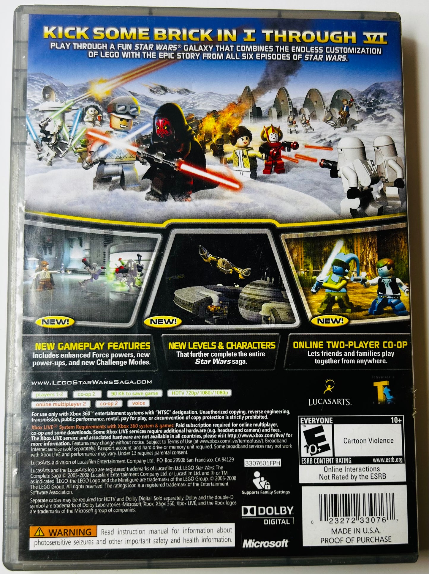LEGO Star Wars: The Complete Saga (Platinum Family Hits, CIB) - Xbox 360 | LucasArts