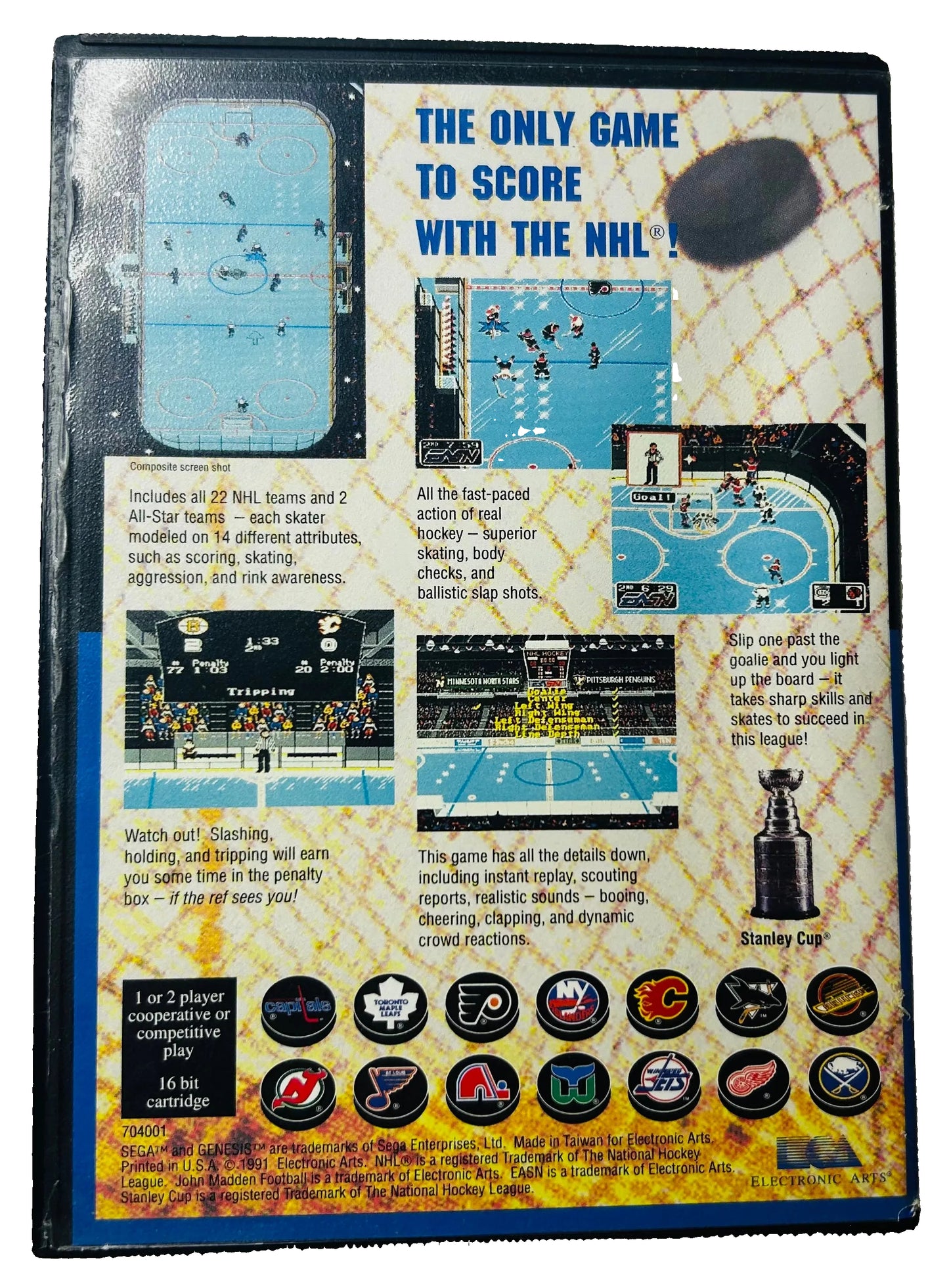 NHL Hockey - Sega Genesis - EA Sports