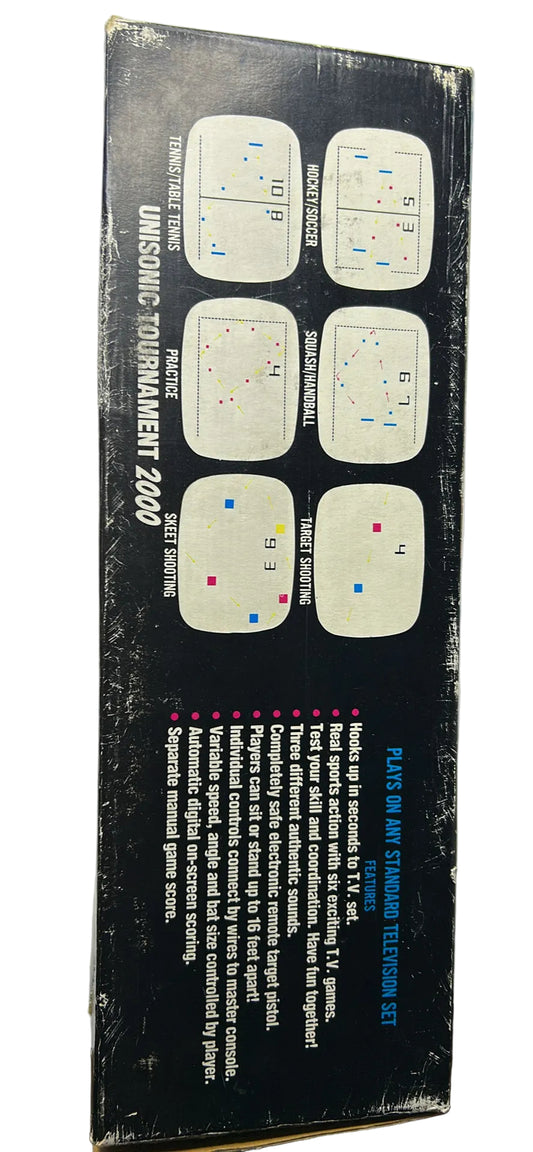 Unisonic Tournament 2000 Electronic Action TV Game – CIB with Light Gun / Late 1970s Pong-Era Dedicated Console