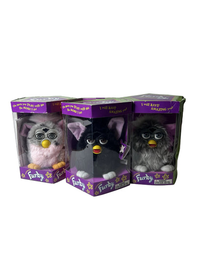 Electronic Furby Collection - Complete Set of 3 Original 1998 Furbys (Tiger Electronics)
