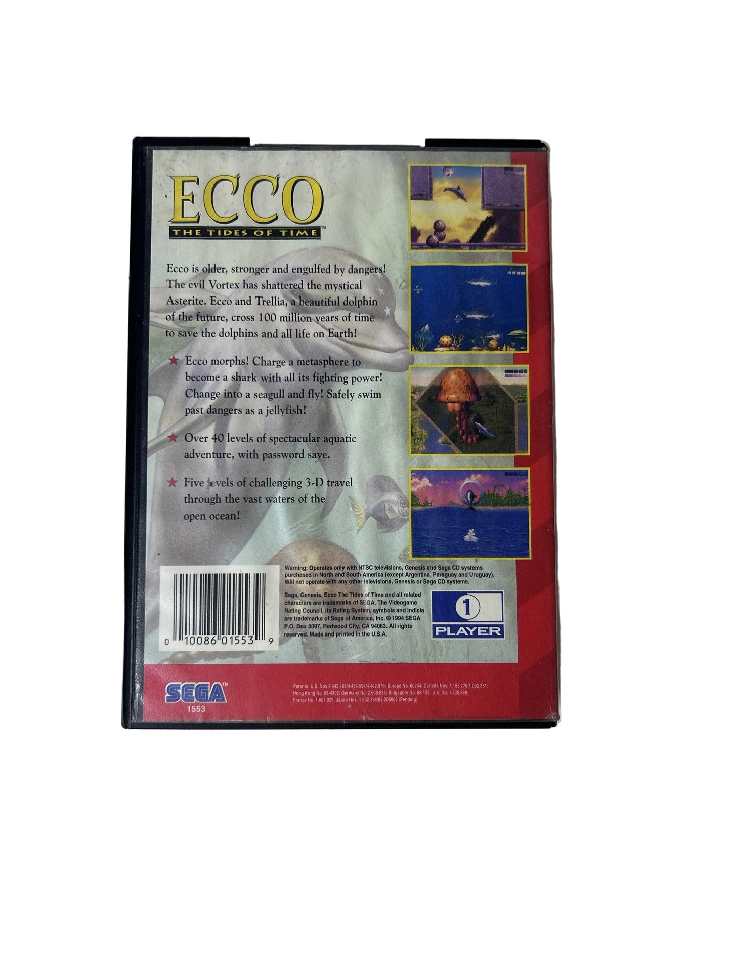 Ecco: The Tides of Time – CIB / Sega Genesis / 1994 Sega Action-Adventure