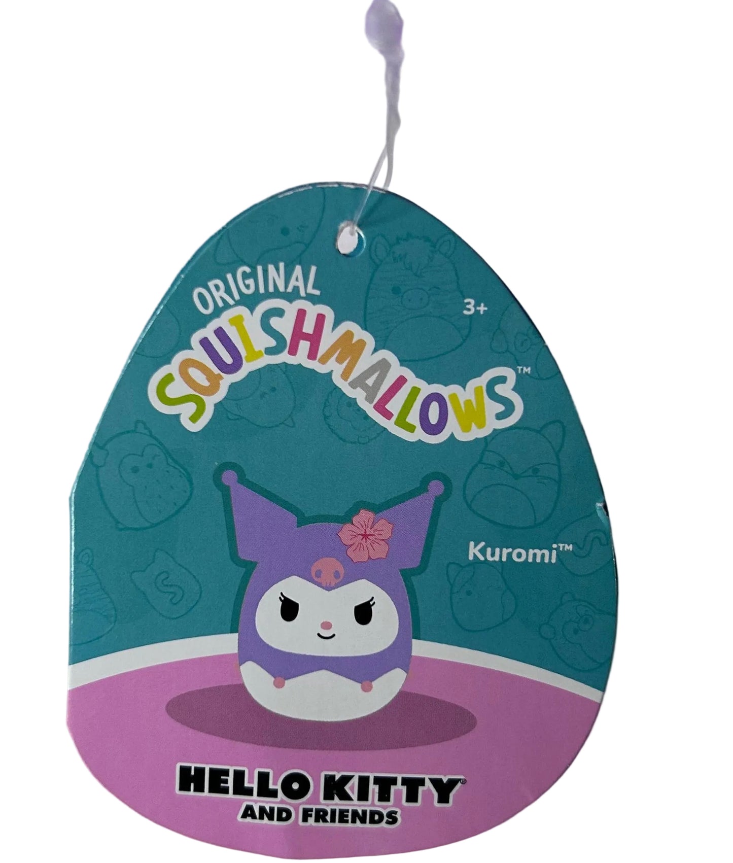 Kuromi Squishmallow Plush — Sanrio x Kellytoy, 8-Inch, w/ Tag