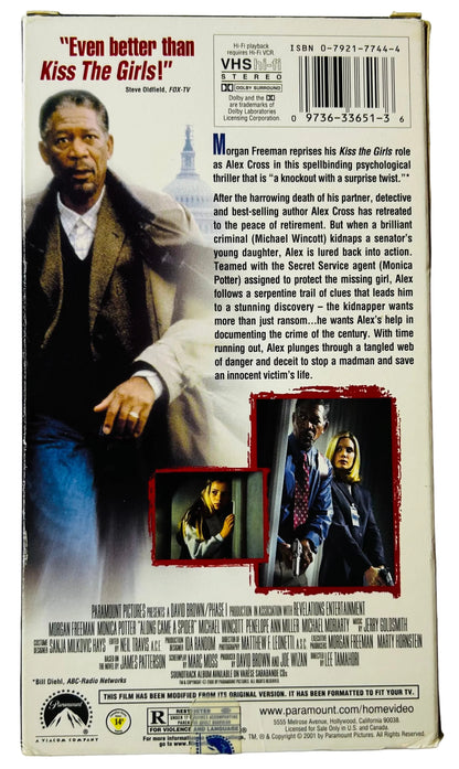 Along Came a Spider (Starring Morgan Freeman, Directed by Lee Tamahori) - VHS