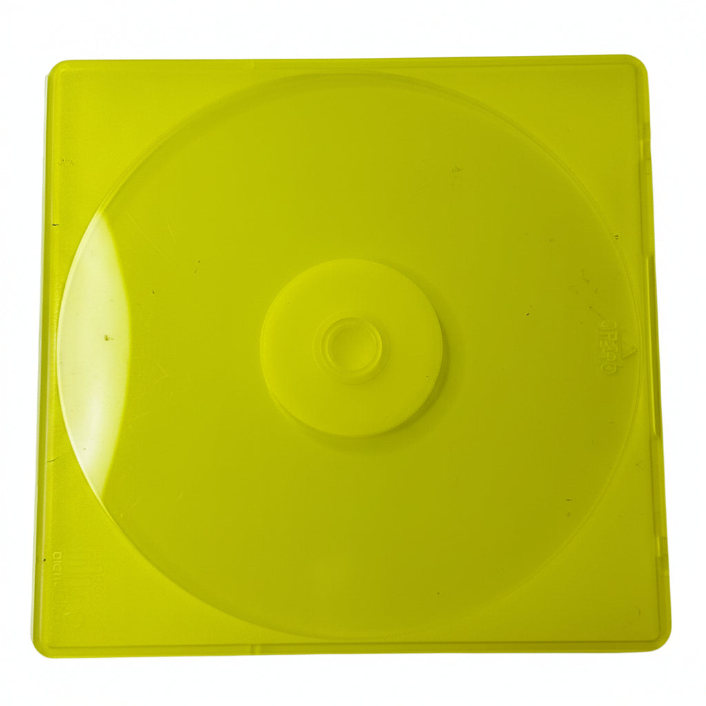 DISC Brand Hard Shell Disc Case - Yellow - Single CD/DVD/Game Storage