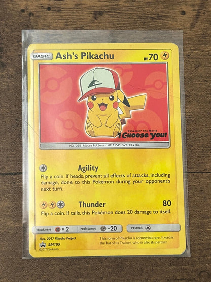Ash's Pikachu Promo Card Set — SM109, SM111, SM112, SM114 | Pokémon I Choose You! (2017)