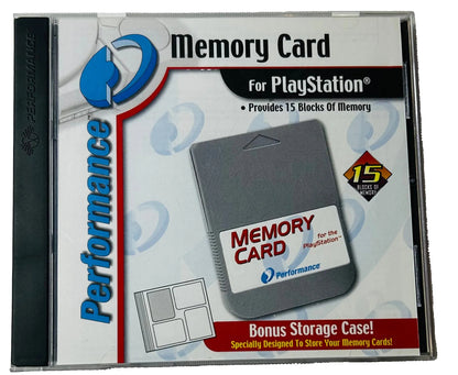 Performance Memory Card Case for PlayStation - PS1 - 4-Slot Case with 3 Memory Cards