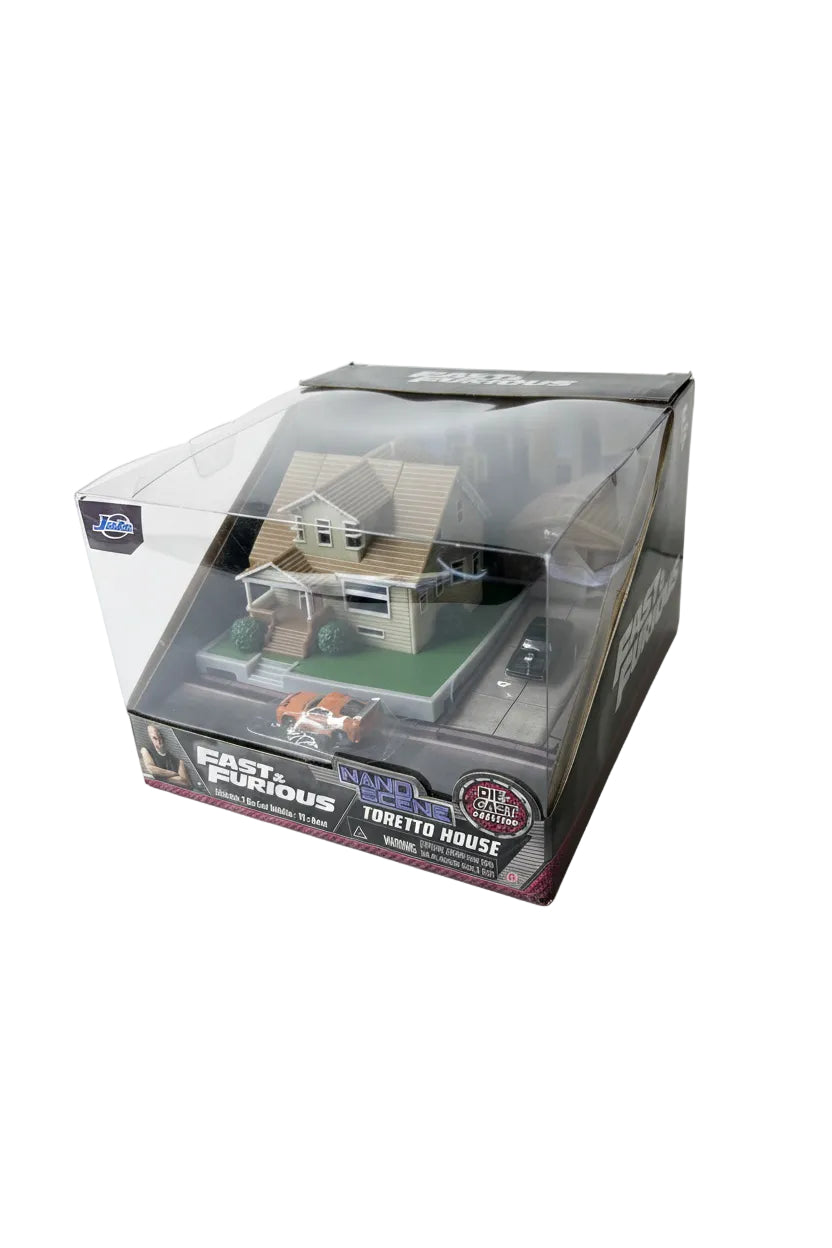 Jada Toys Nano Scene - Fast & Furious Toretto House Die-Cast Playset, New Sealed