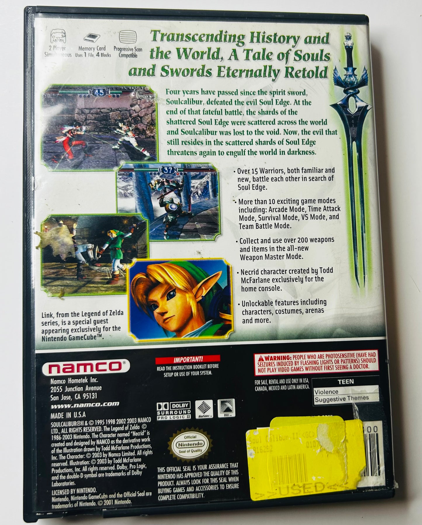 SoulCalibur II - Nintendo GameCube - Namco
