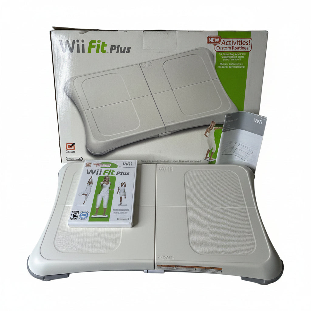 Wii Fit Plus + Balance Board Bundle - Nintendo Wii (CIB w/ Free Case)
