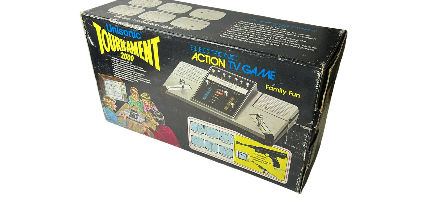 Unisonic Tournament 2000 Electronic Action TV Game – CIB with Light Gun / Late 1970s Pong-Era Dedicated Console