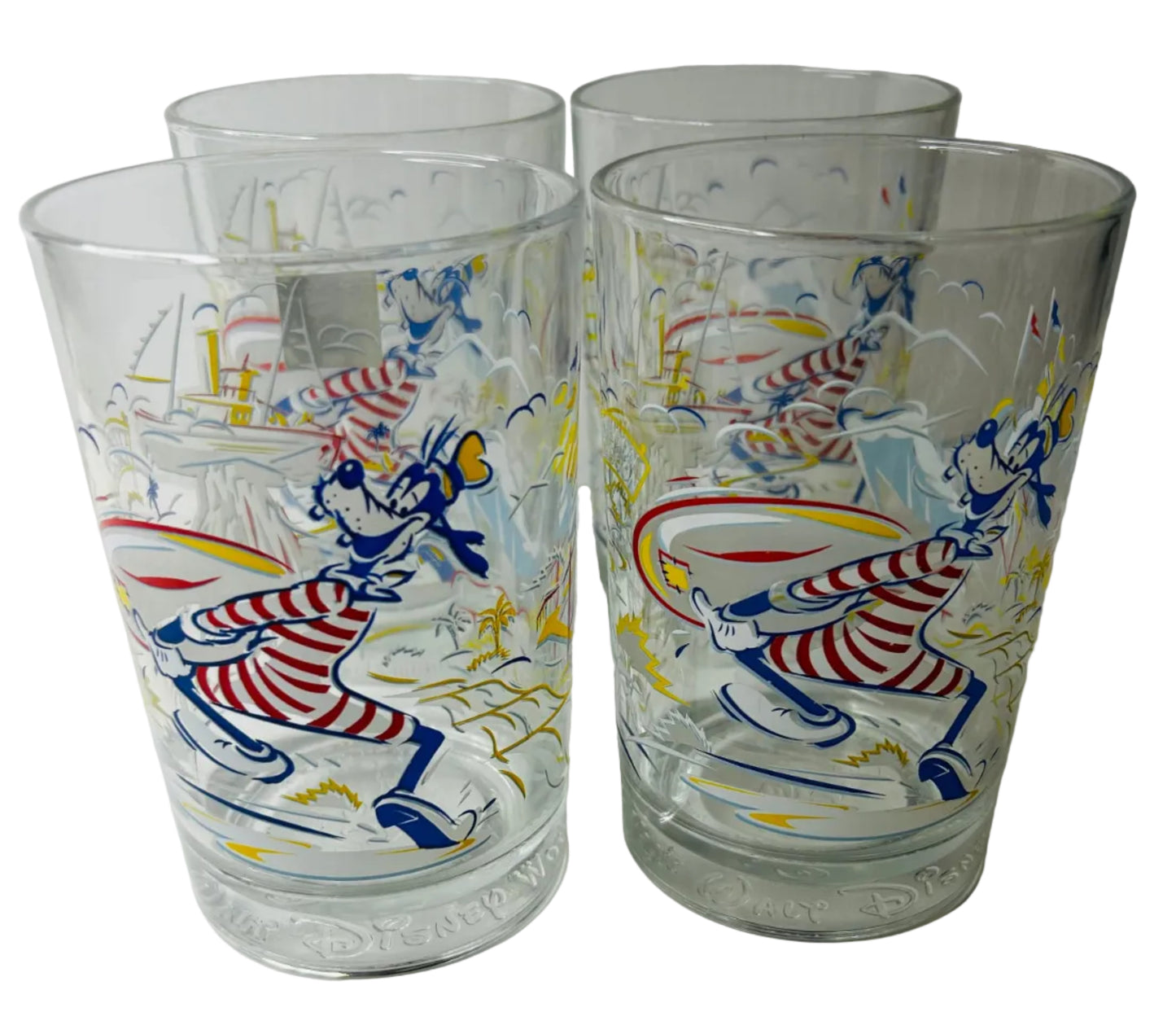 1996 Walt Disney World 25th Anniversary Cup - Goofy Set of 4
