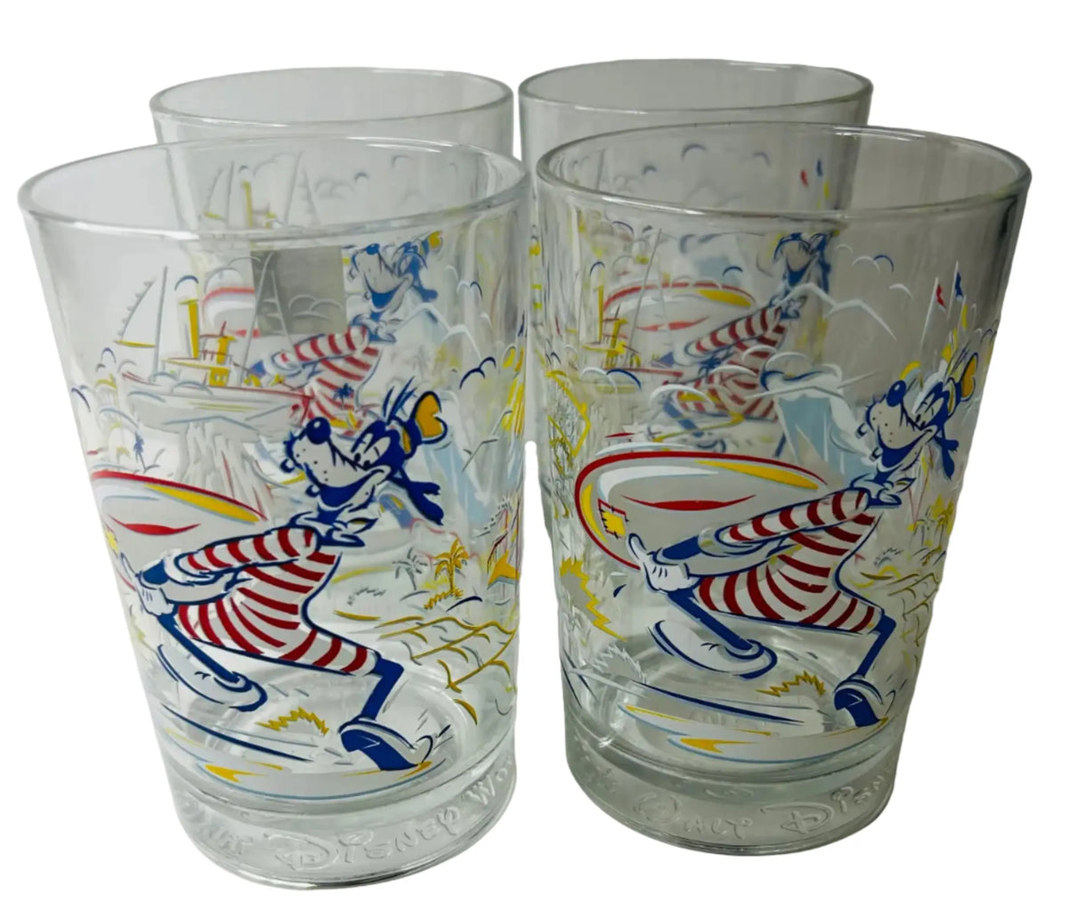 1996 Walt Disney World 25th Anniversary Cup - Goofy Set of 4