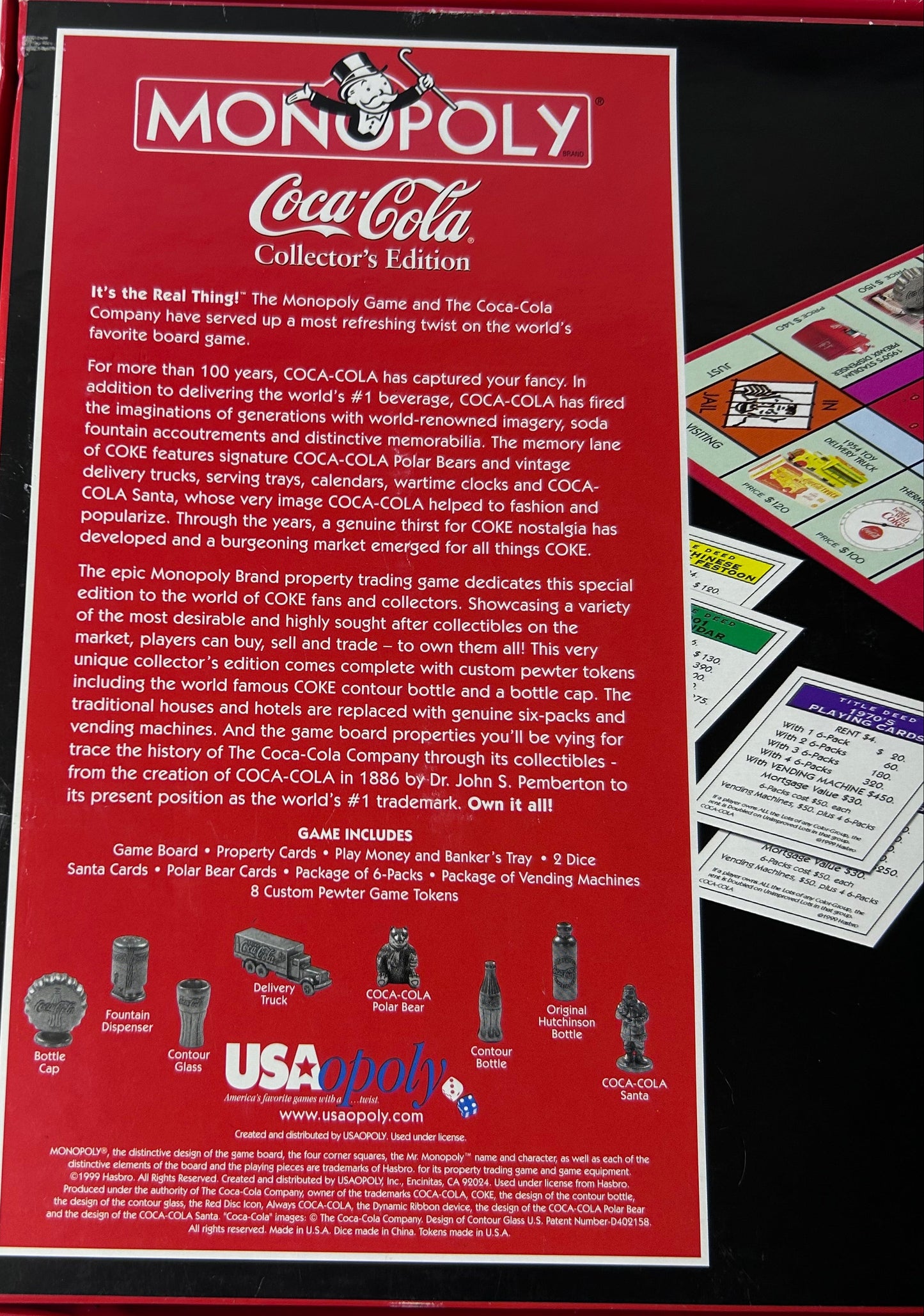 Coca-Cola Monopoly (1999) - Complete Board Game, Great Condition