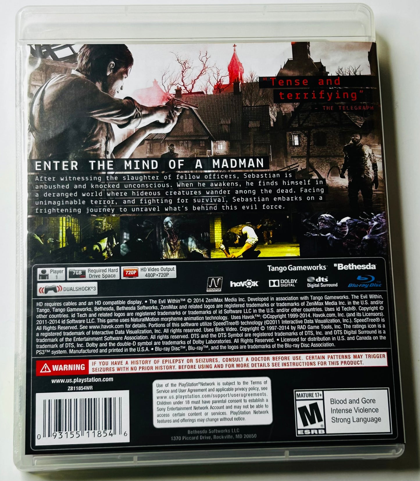 The Evil Within CIB w/ Slipcover - PS3 (Tango Gameworks, Shinji Mikami, 2014)