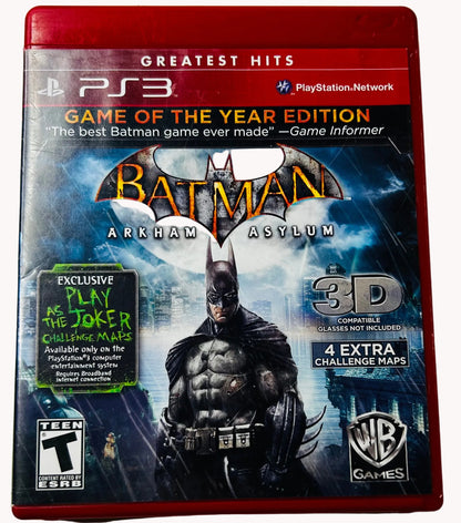 Batman: Arkham Asylum - Game of the Year Edition - Complete in Box (CIB) - PlayStation 3 by Rocksteady Studios
