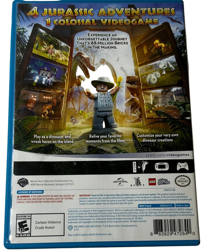 LEGO Jurassic World - Nintendo Wii U - Complete in Box (CIB)