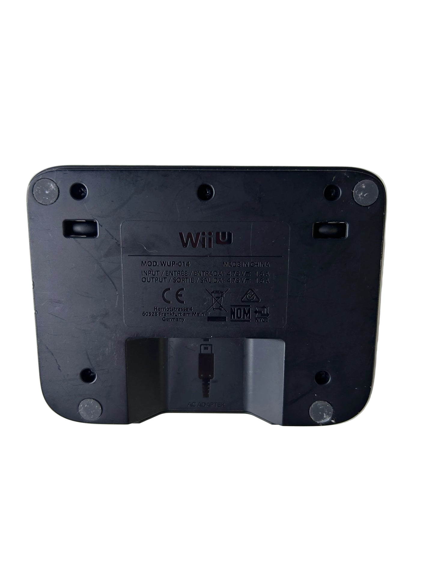 Nintendo Wii U GamePad Charging Cradle w/ AC Adapter — Model WUP-014 (Official OEM)