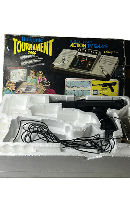 Unisonic Tournament 2000 Electronic Action TV Game – CIB with Light Gun / Late 1970s Pong-Era Dedicated Console