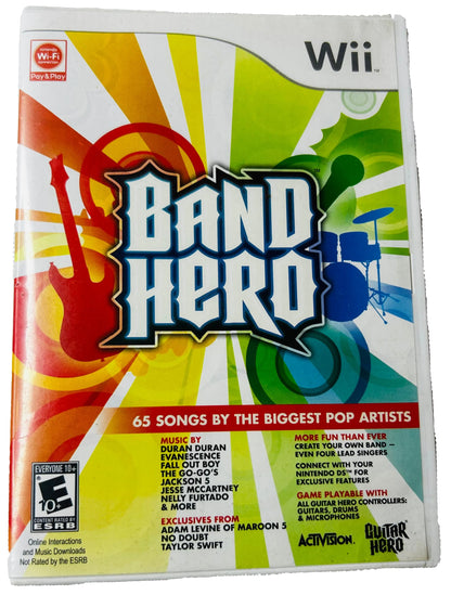 Band Hero (Nintendo Wii) - Activision Music Rhythm Game CIB
