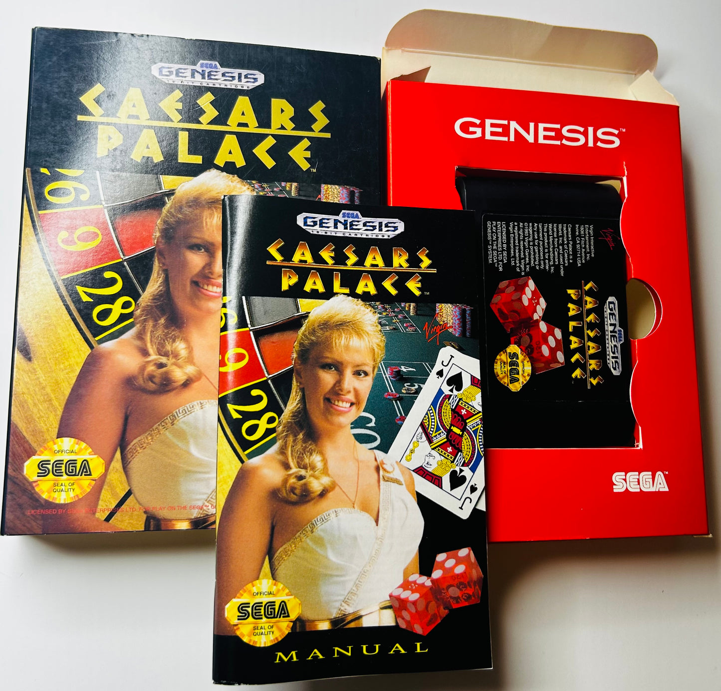 Caesars Palace - Sega Genesis - Virgin Interactive - Complete in Box