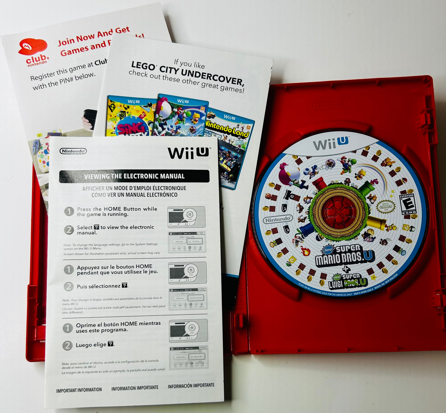 New Super Mario Bros. U - Complete in Box (CIB) - Nintendo Wii U Platformer Classic