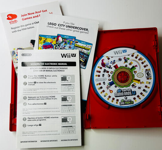 New Super Mario Bros. U - Complete in Box (CIB) - Nintendo Wii U Platformer Classic
