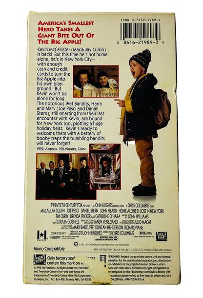 Home Alone 2: Lost in New York VHS - Macaulay Culkin Holiday Classic