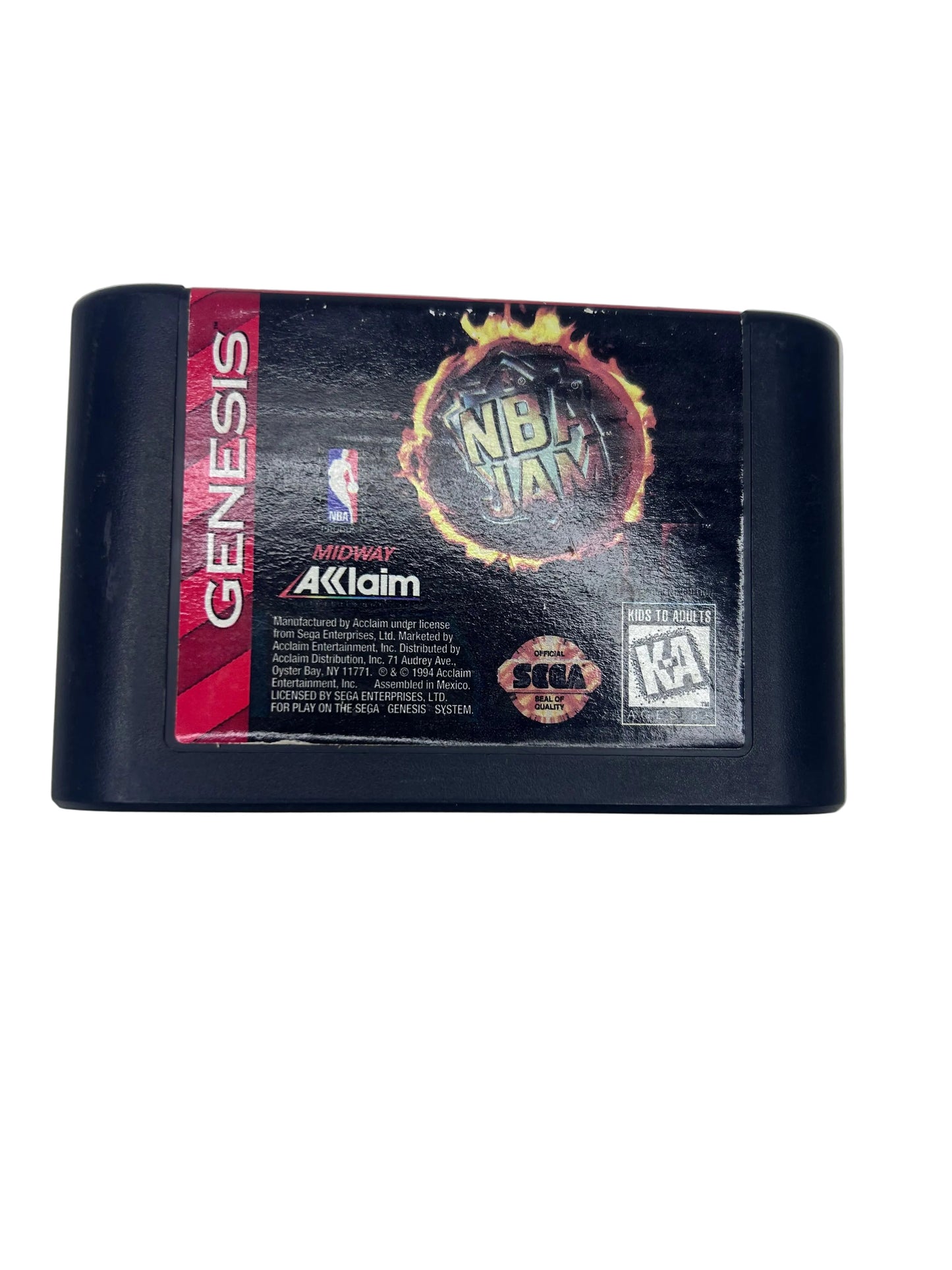 NBA Jam — Sega Genesis Cartridge | Midway / Acclaim (1994)