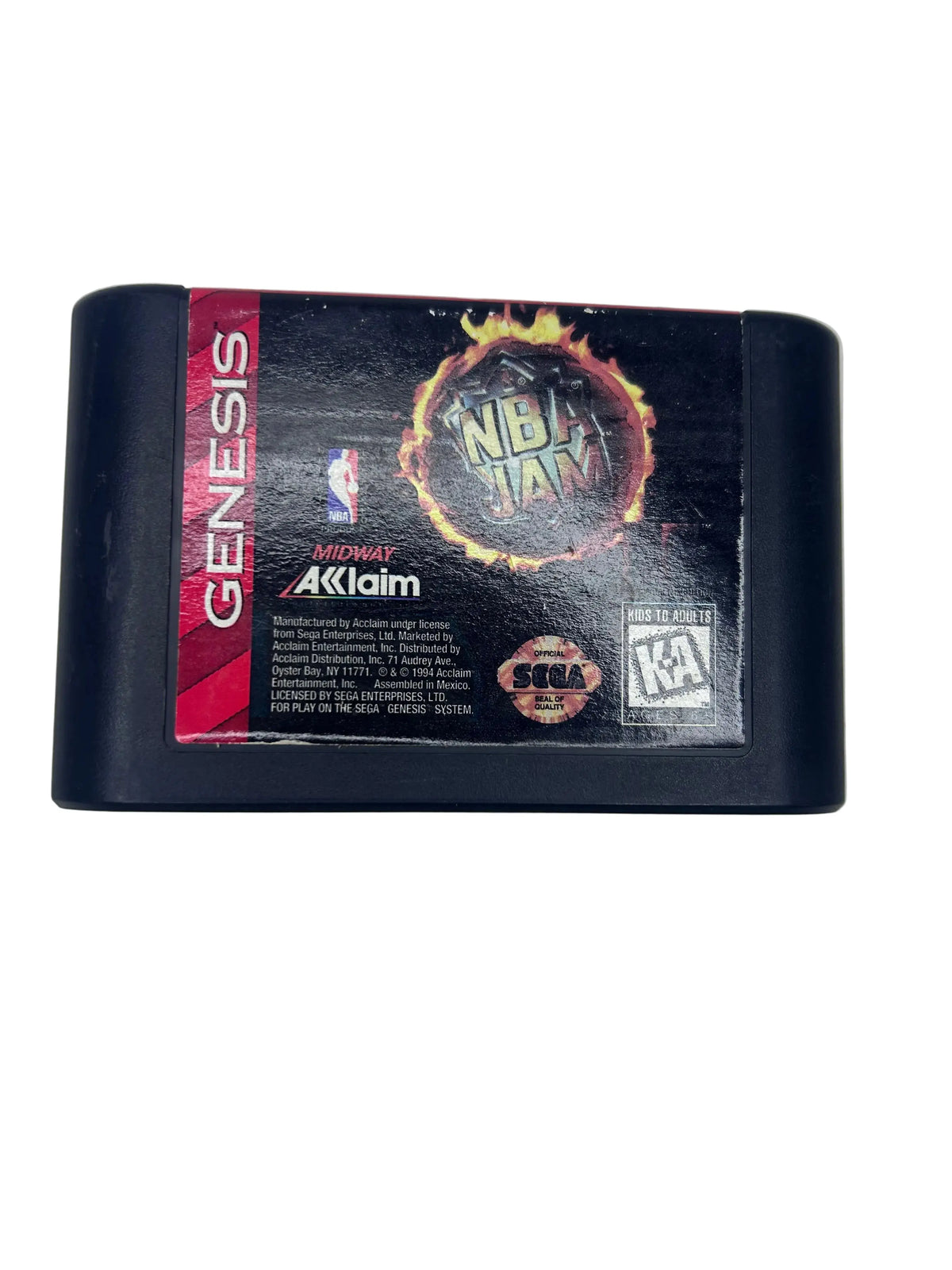 NBA Jam — Sega Genesis Cartridge | Midway / Acclaim (1994)