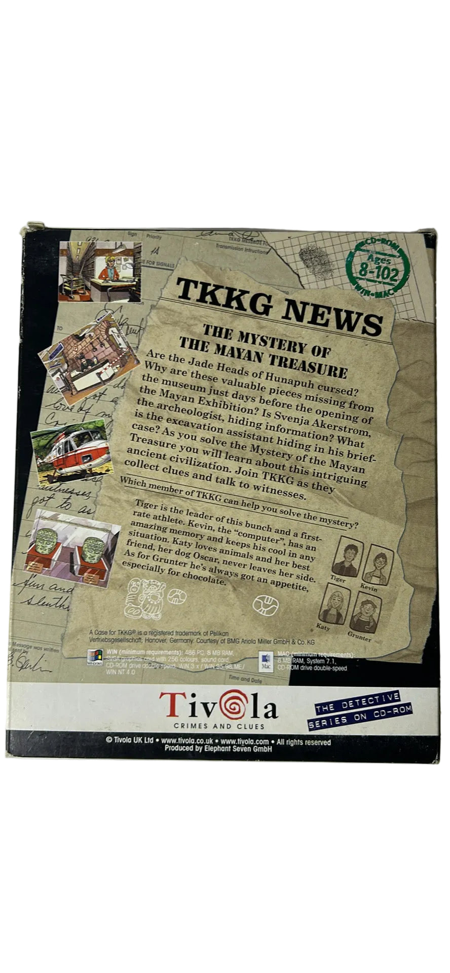 Tivola PC CD-ROM Mystery Bundle - A Case for Cap & Co + TKKG: Mystery of the Mayan Treasure (Complete, Excellent)