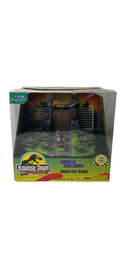 Jada Toys Nano Scene - Jurassic Park 30th Anniversary Die-Cast Playset, New Sealed