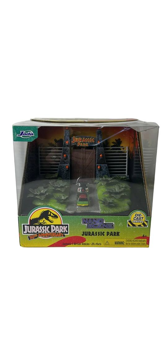 Jada Toys Nano Scene - Jurassic Park 30th Anniversary Die-Cast Playset, New Sealed
