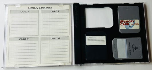 Performance Memory Card Case for PlayStation - PS1 - 4-Slot Case with 3 Memory Cards