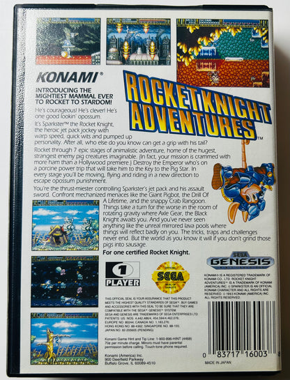 Rocket Knight Adventures - Sega Genesis - Konami CIB