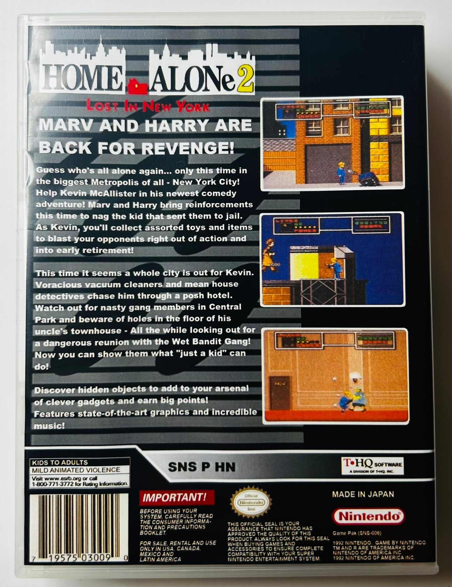 Home Alone 2: Lost in New York - Super Nintendo (SNES) - THQ