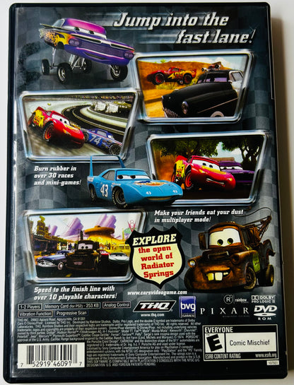 Disney Pixar Cars (PlayStation 2) - THQ Racing Game CIB w/ Manual