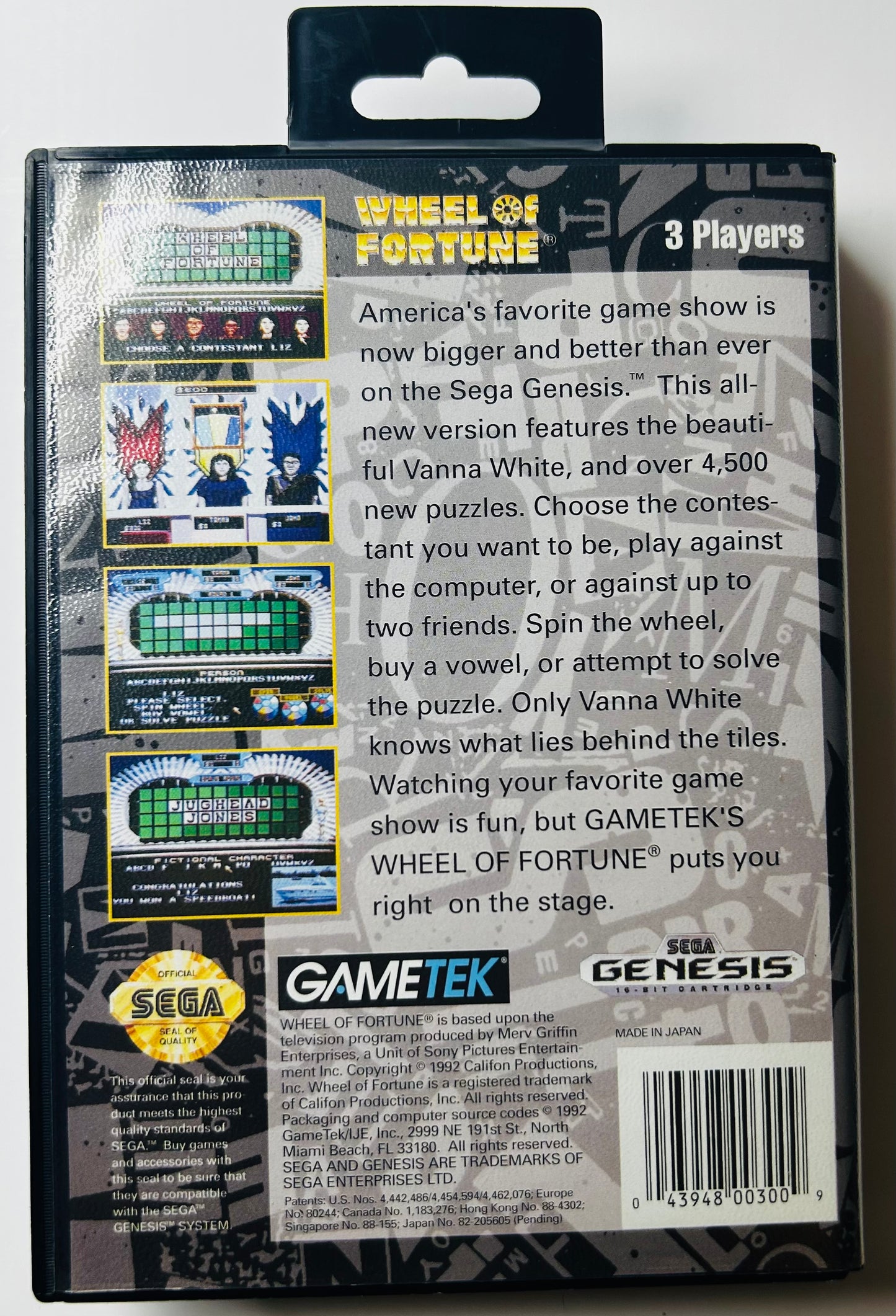 Wheel of Fortune - Sega Genesis - GameTek