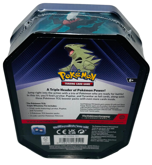 Tyranitar Triple Whammy Booster Tin - Pokémon TCG - Factory Sealed