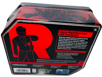 Team Rocket's Persian Booster Tin - Pokémon TCG - Factory Sealed