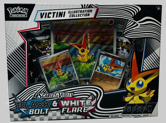Victini Illustration Collection - Black Bolt & White Flare - Pokémon TCG - Factory Sealed