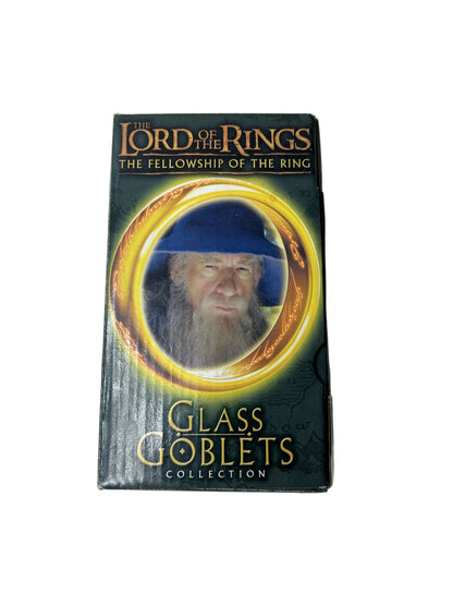 Lord of the Rings Glass Goblets Collection - Complete Set of 4 (Fellowship of the Ring, New Line Cinema)