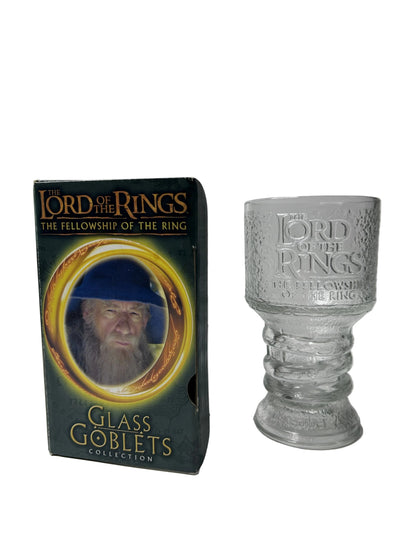 Lord of the Rings Glass Goblets Collection - Complete Set of 4 (Fellowship of the Ring, New Line Cinema)