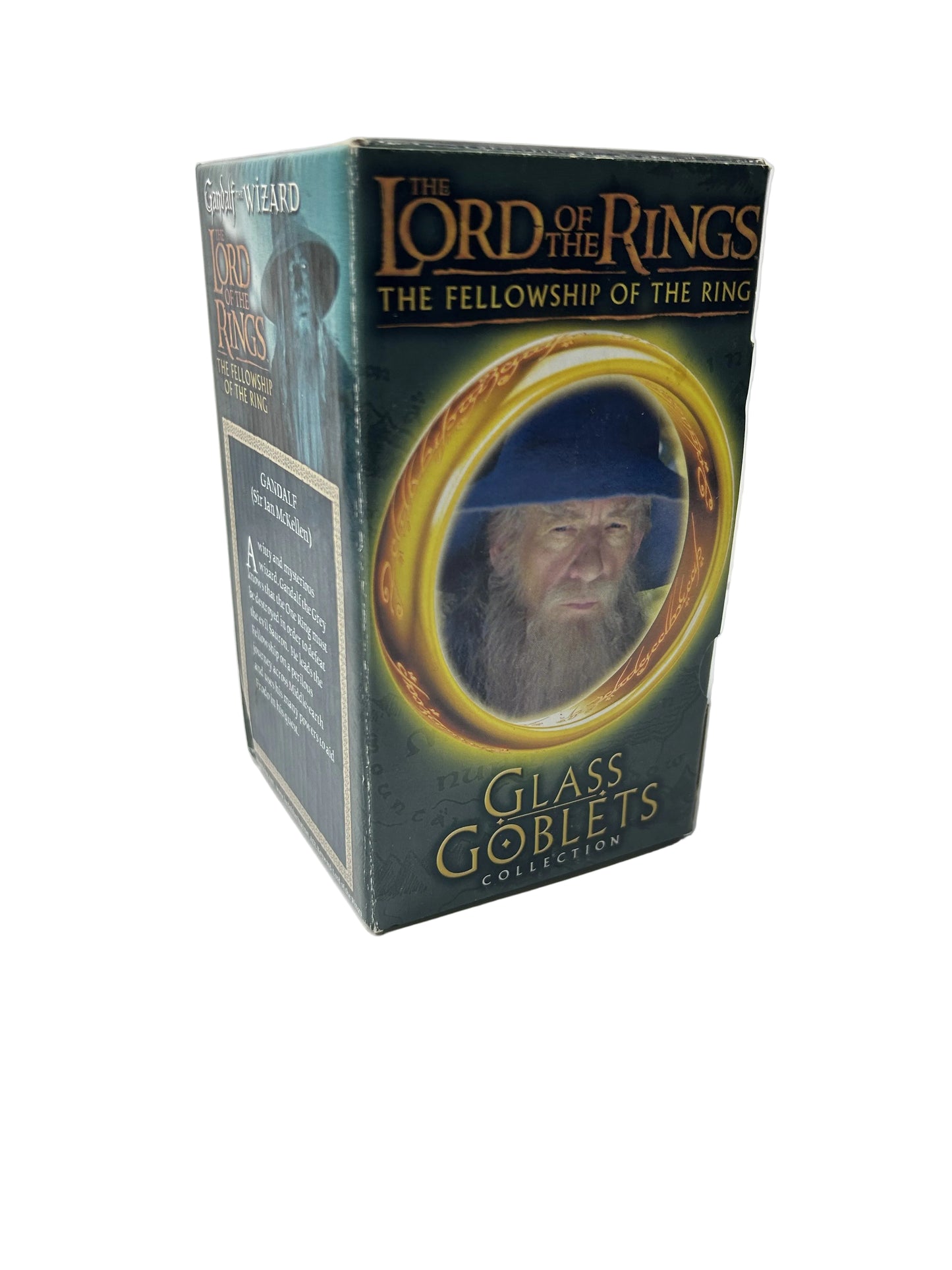 Lord of the Rings Glass Goblets Collection - Complete Set of 4 (Fellowship of the Ring, New Line Cinema)