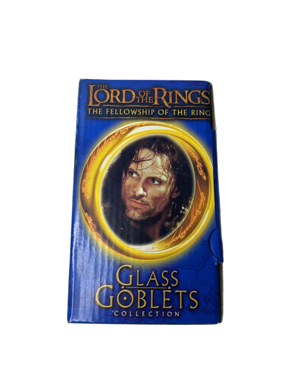 Lord of the Rings Glass Goblets Collection - Complete Set of 4 (Fellowship of the Ring, New Line Cinema)