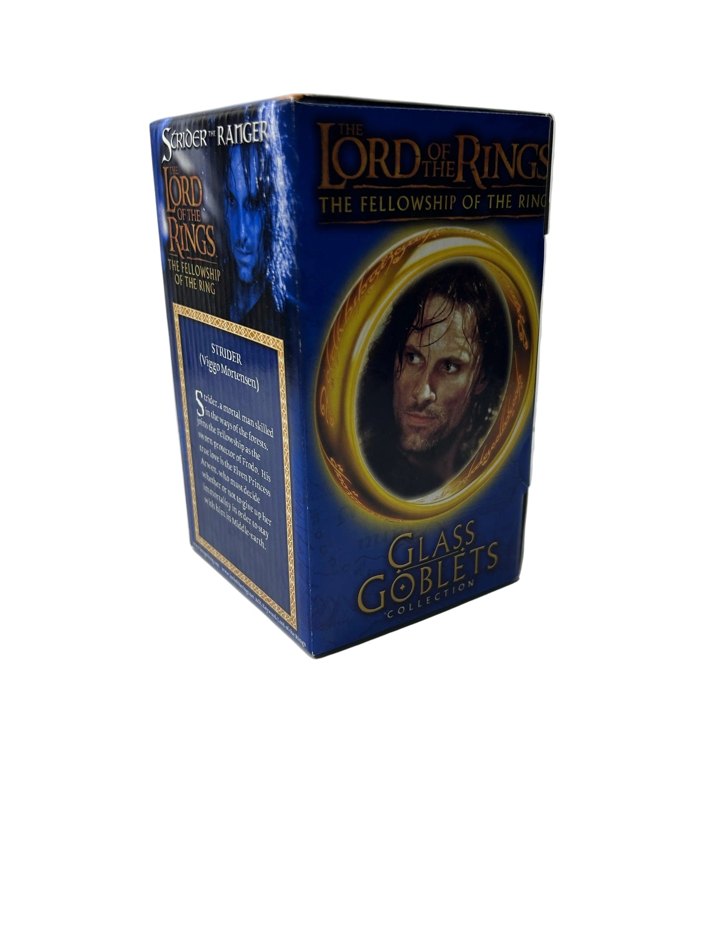 Lord of the Rings Glass Goblets Collection - Complete Set of 4 (Fellowship of the Ring, New Line Cinema)
