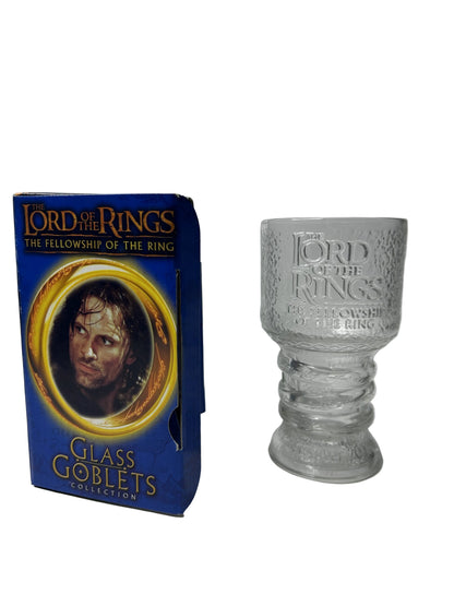 Lord of the Rings Glass Goblets Collection - Complete Set of 4 (Fellowship of the Ring, New Line Cinema)